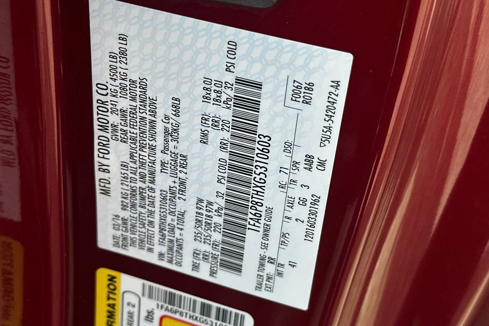 2016 Ford Mustang EcoBoost Premium