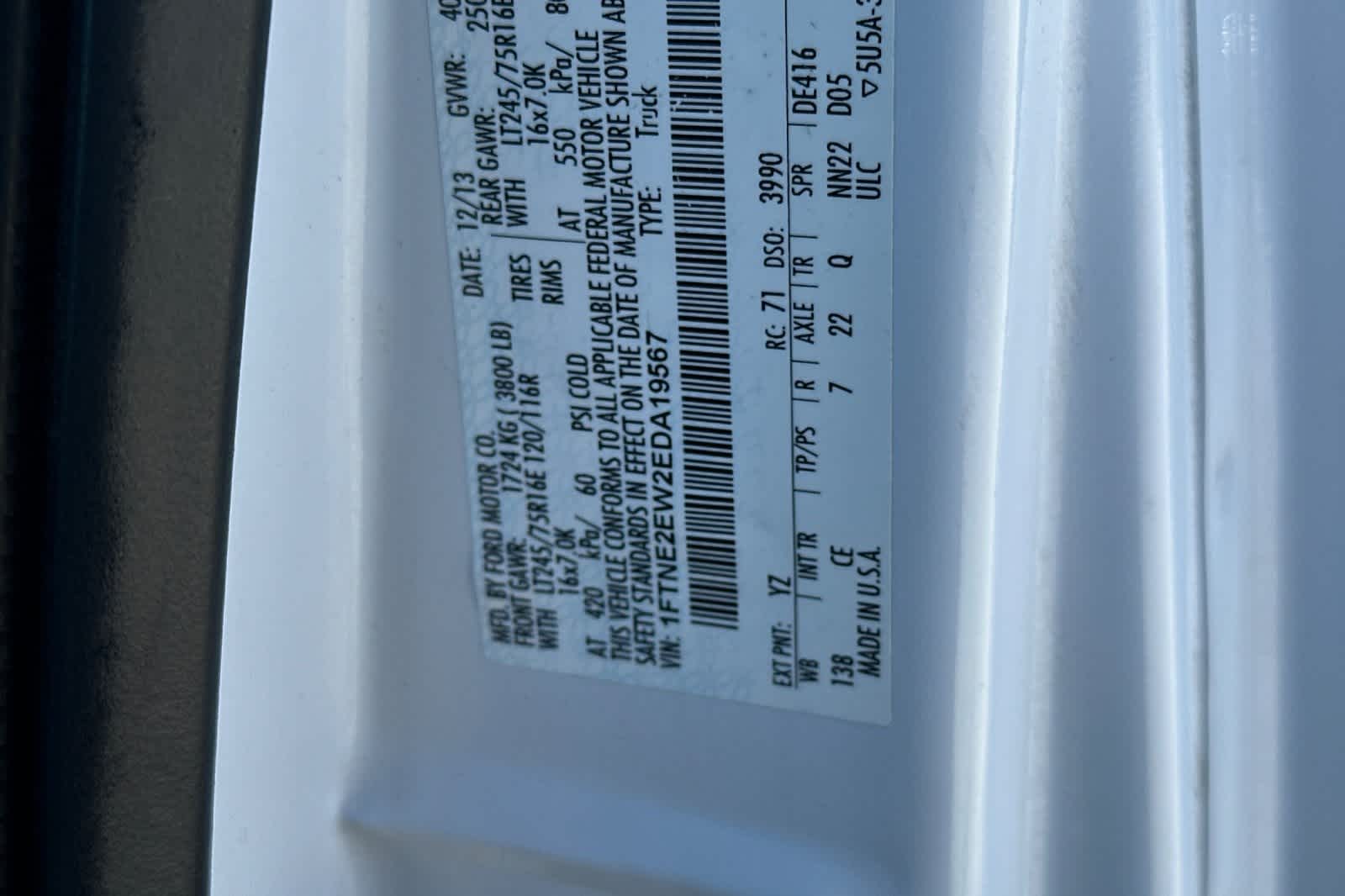 2014 Ford E-Series Cargo Van Commercial