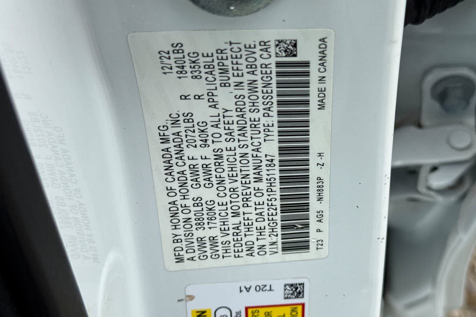 2023 Honda Civic Sport