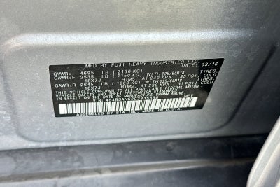 2016 Subaru Outback 2.5i Limited