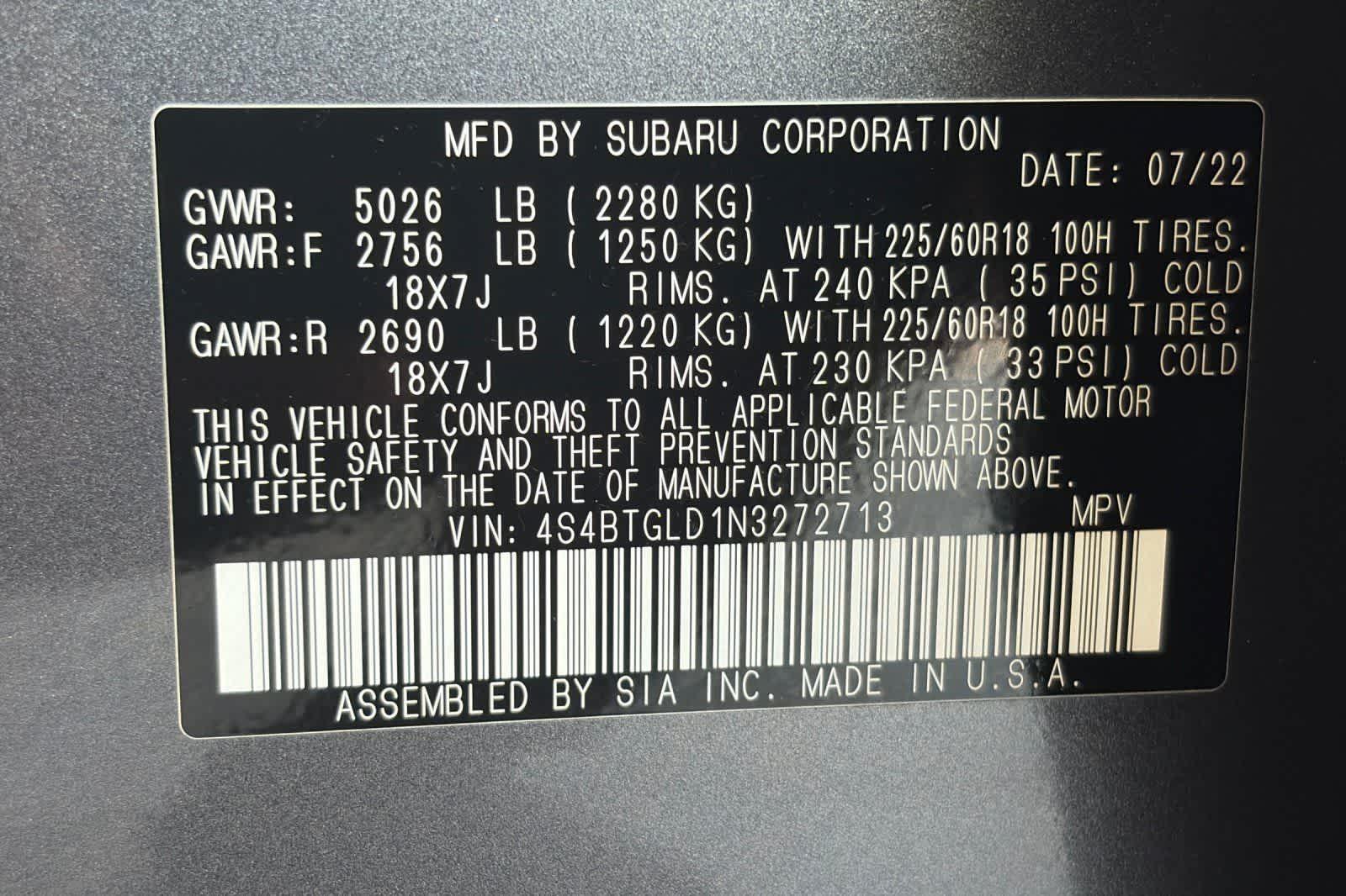 2022 Subaru Outback Onyx Edition XT