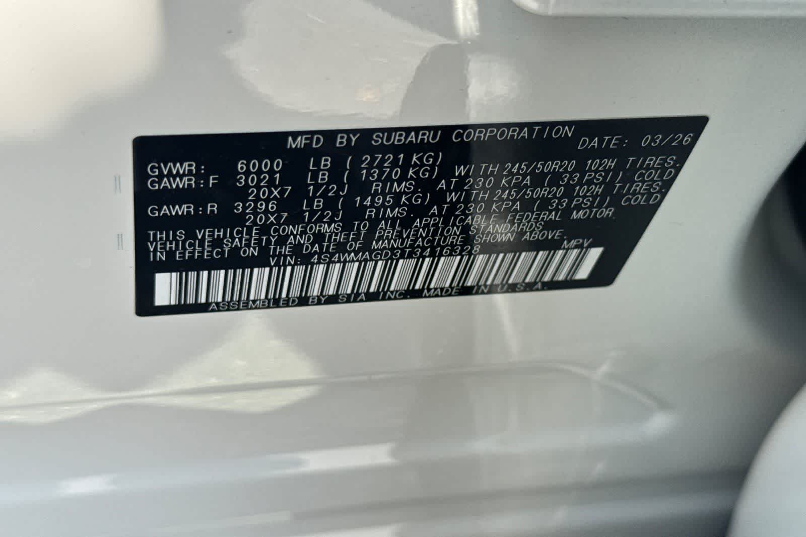 2026 Subaru Ascent Limited