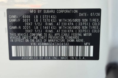 2026 Subaru Ascent Limited