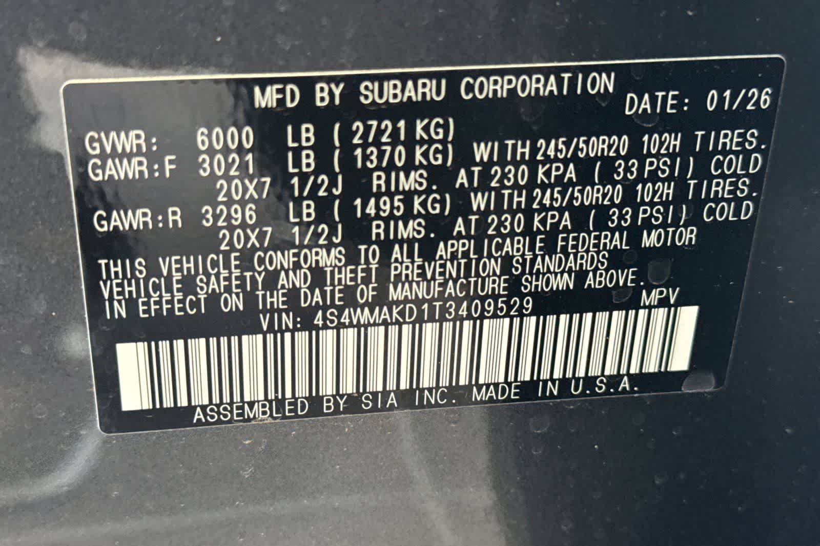 2026 Subaru Ascent Touring