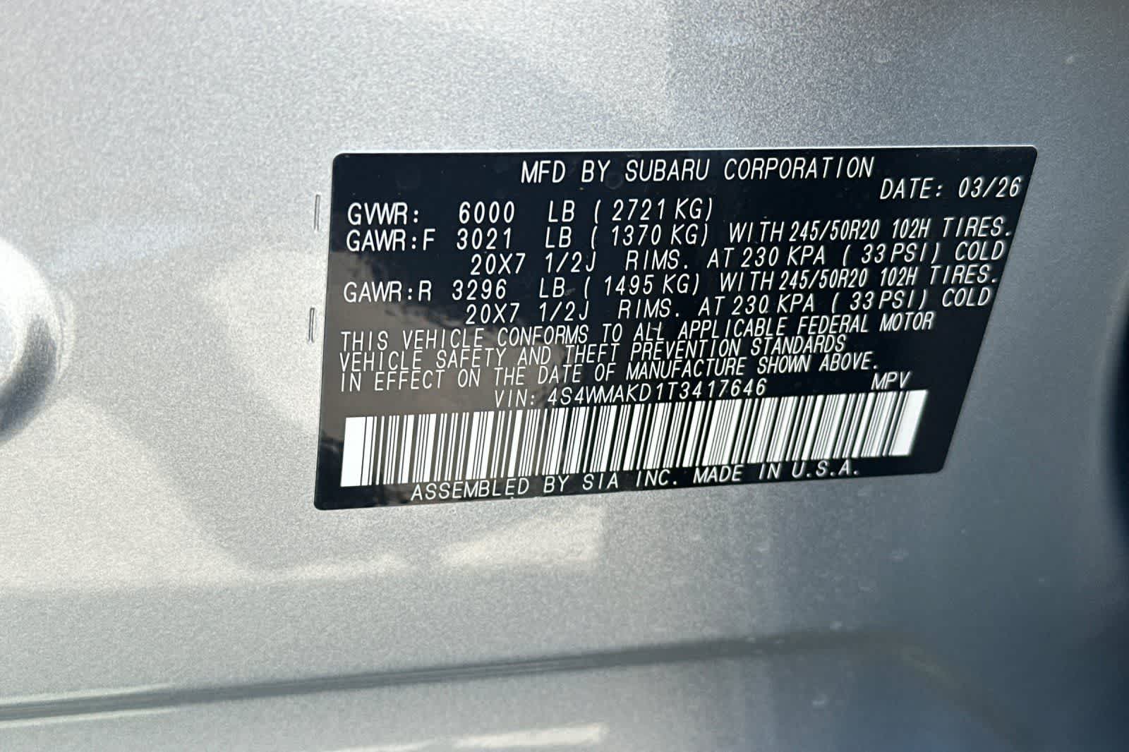 2026 Subaru Ascent Touring