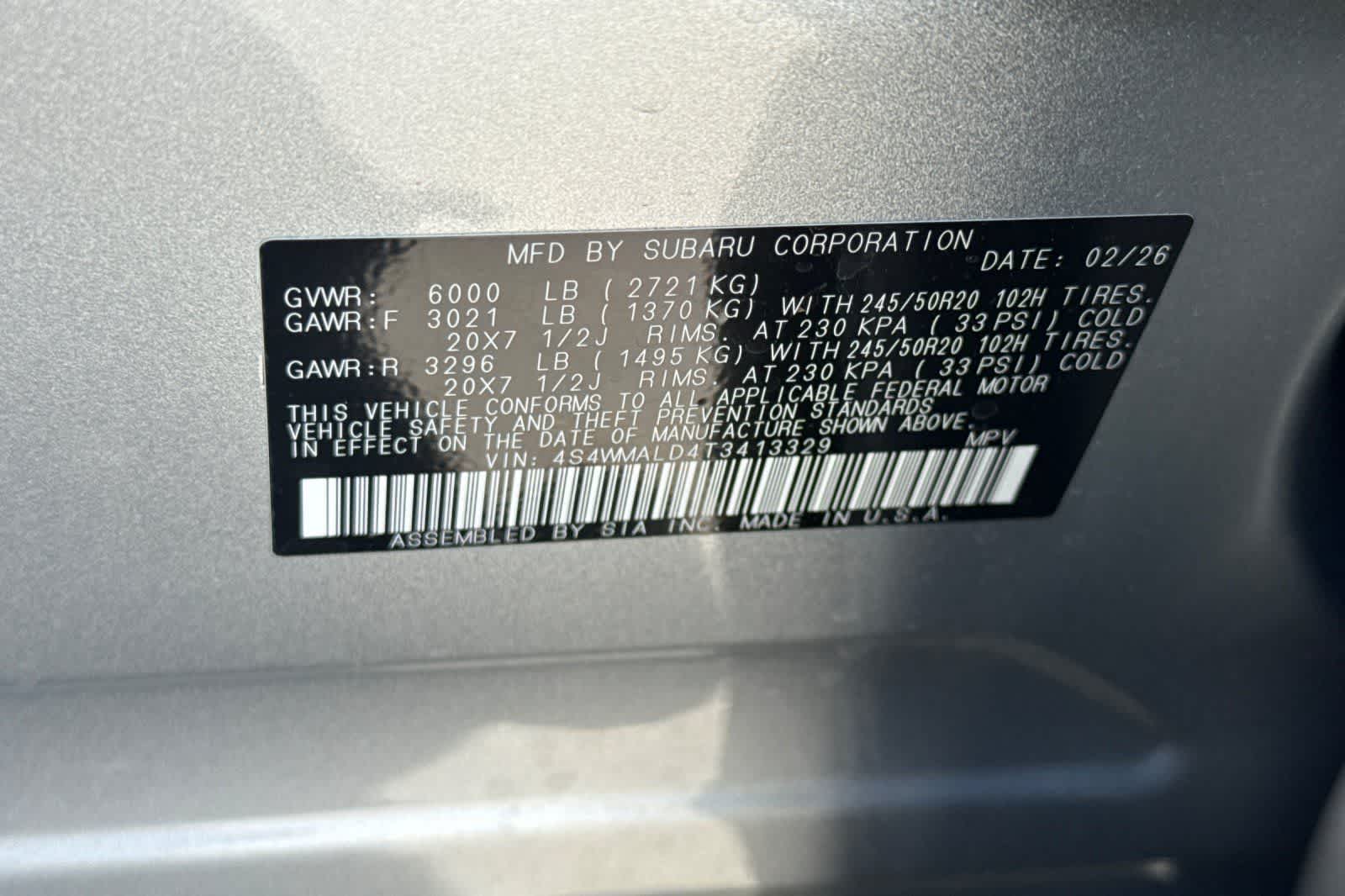 2026 Subaru Ascent Onyx Edition Touring