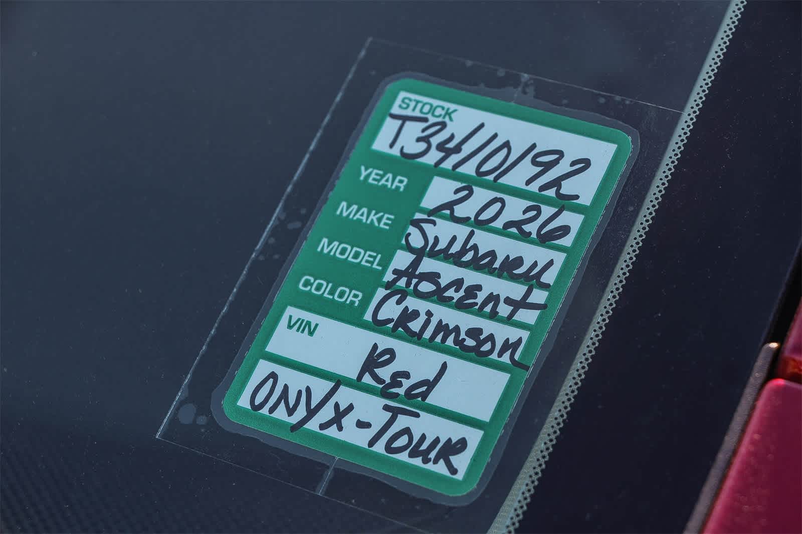 2026 Subaru Ascent Onyx Edition Touring