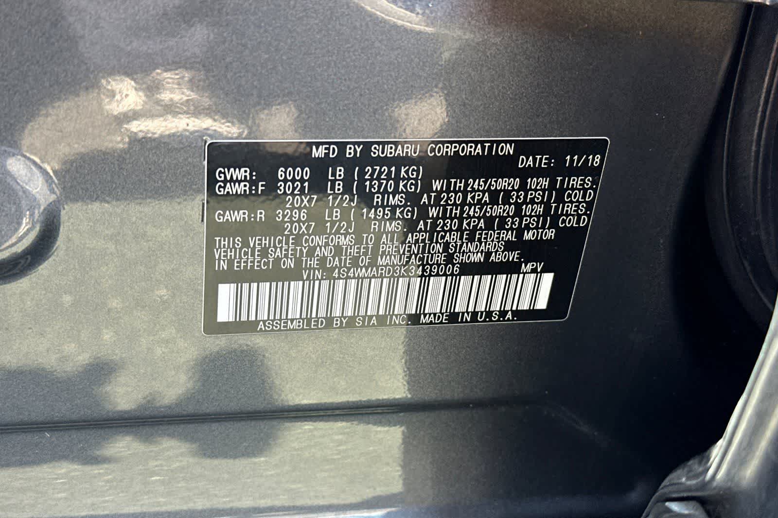 2019 Subaru Ascent Touring