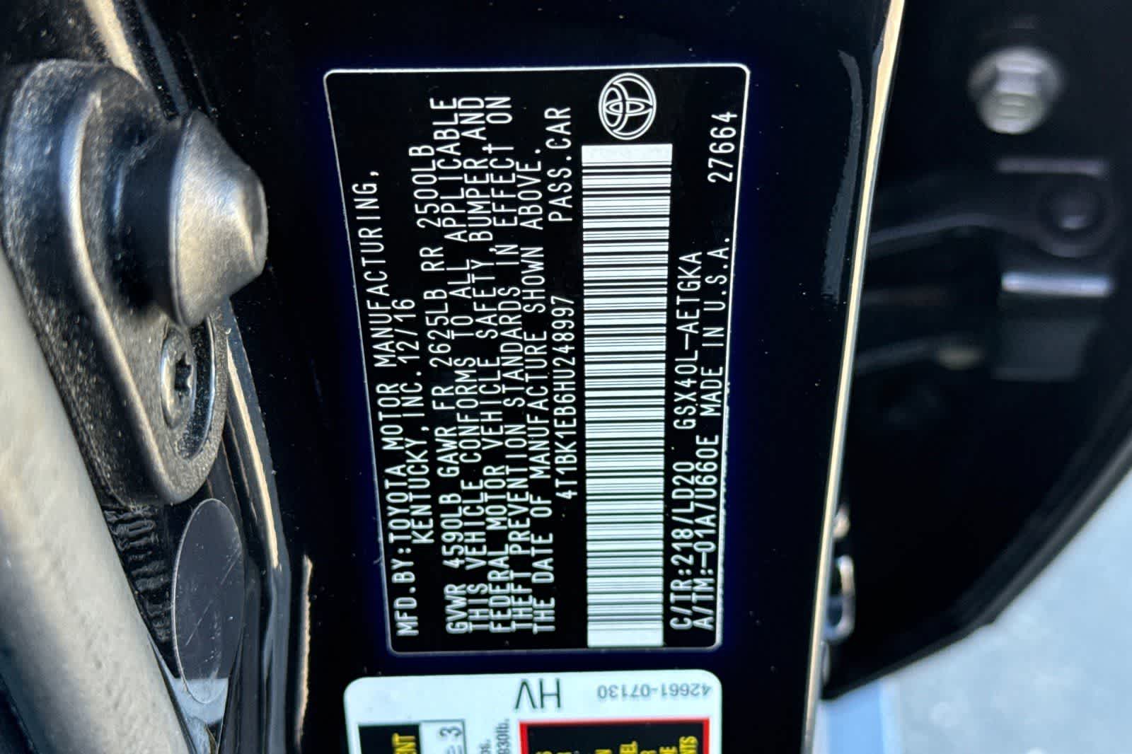 2017 Toyota Avalon Base
