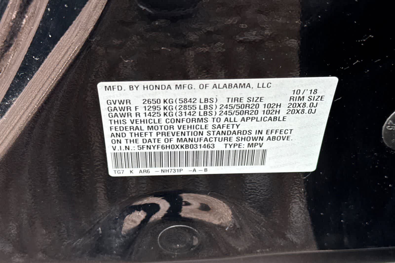 2019 Honda Pilot Elite