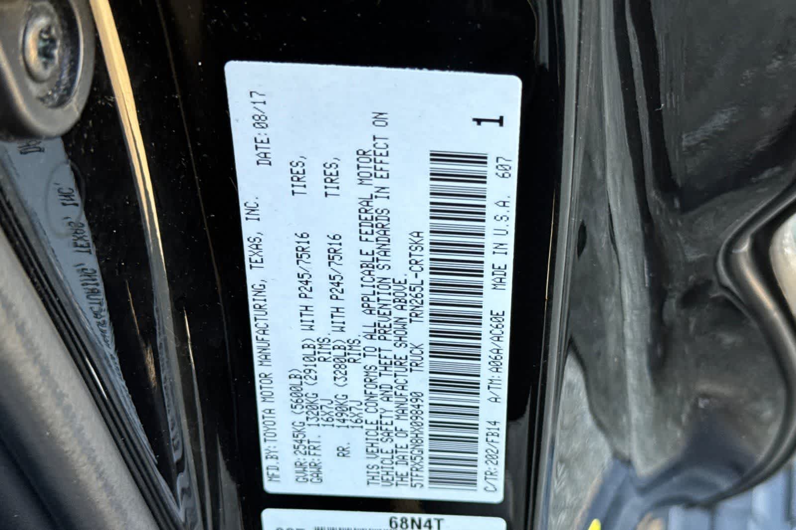 2017 Toyota Tacoma SR