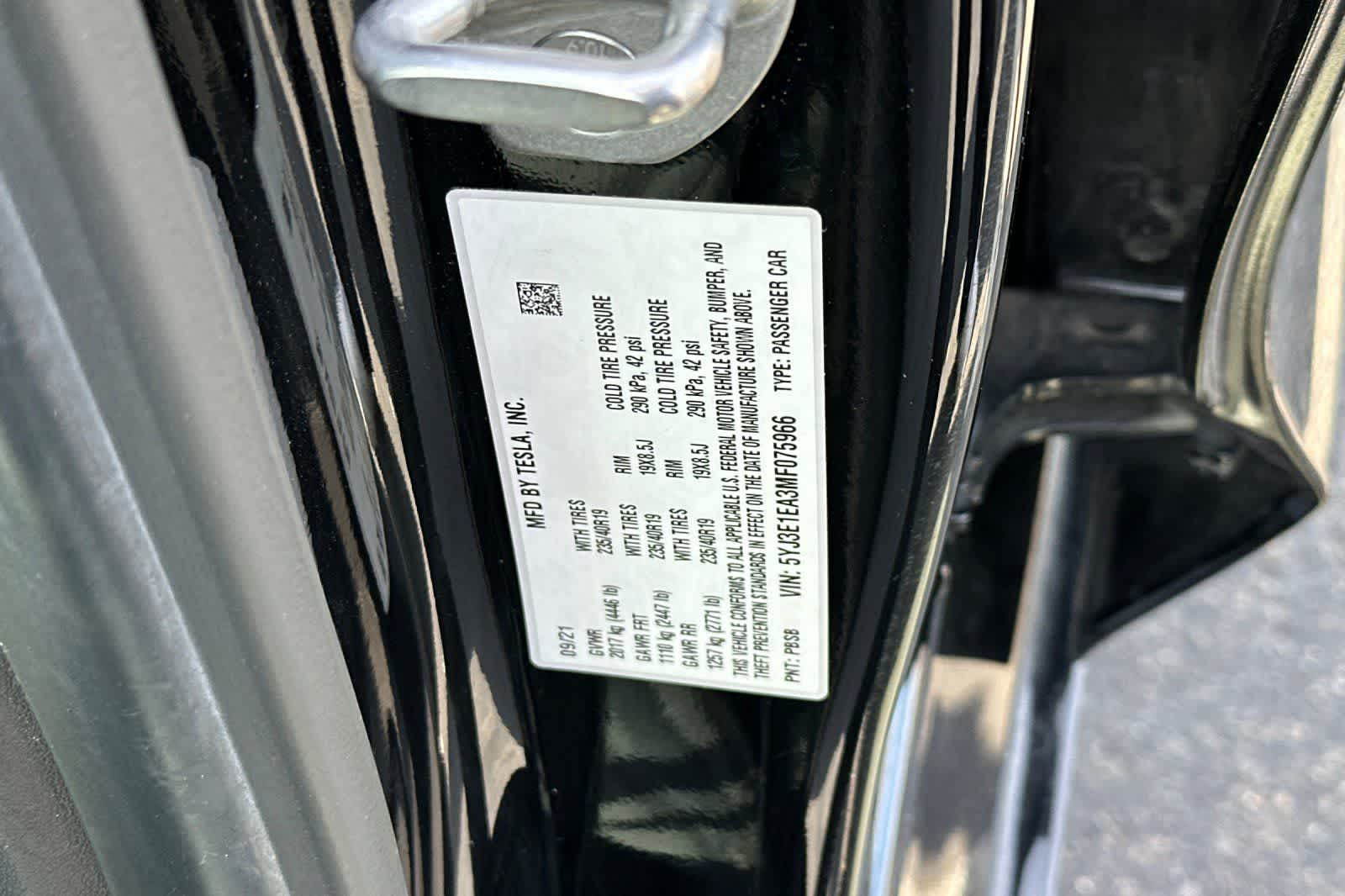 2021 Tesla Model 3 Standard Range Plus