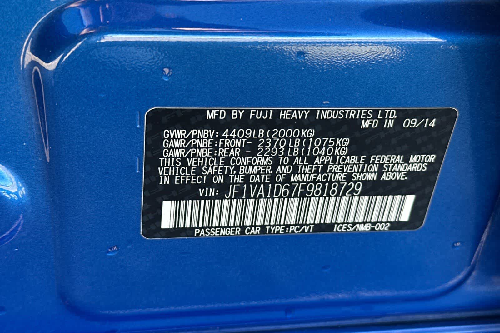 2015 Subaru WRX Premium