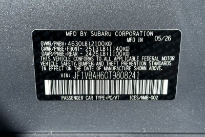 2026 Subaru WRX Premium