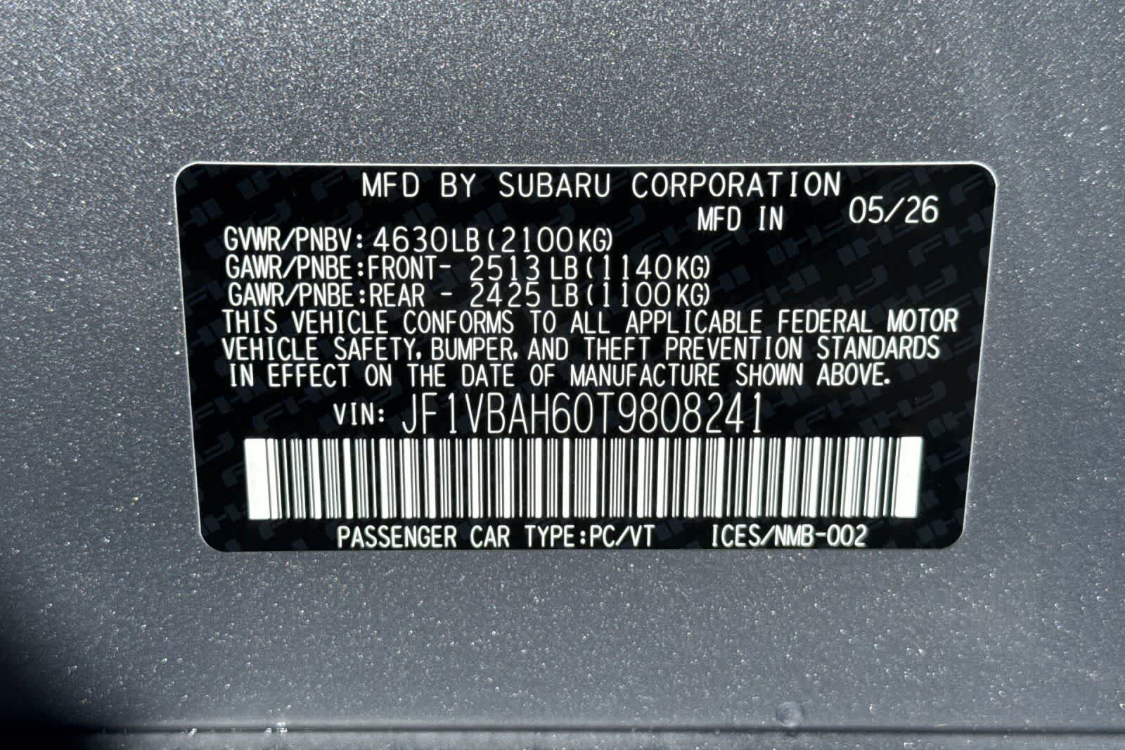 2026 Subaru WRX Premium