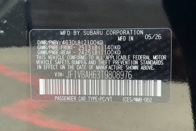 2026 Subaru WRX Premium