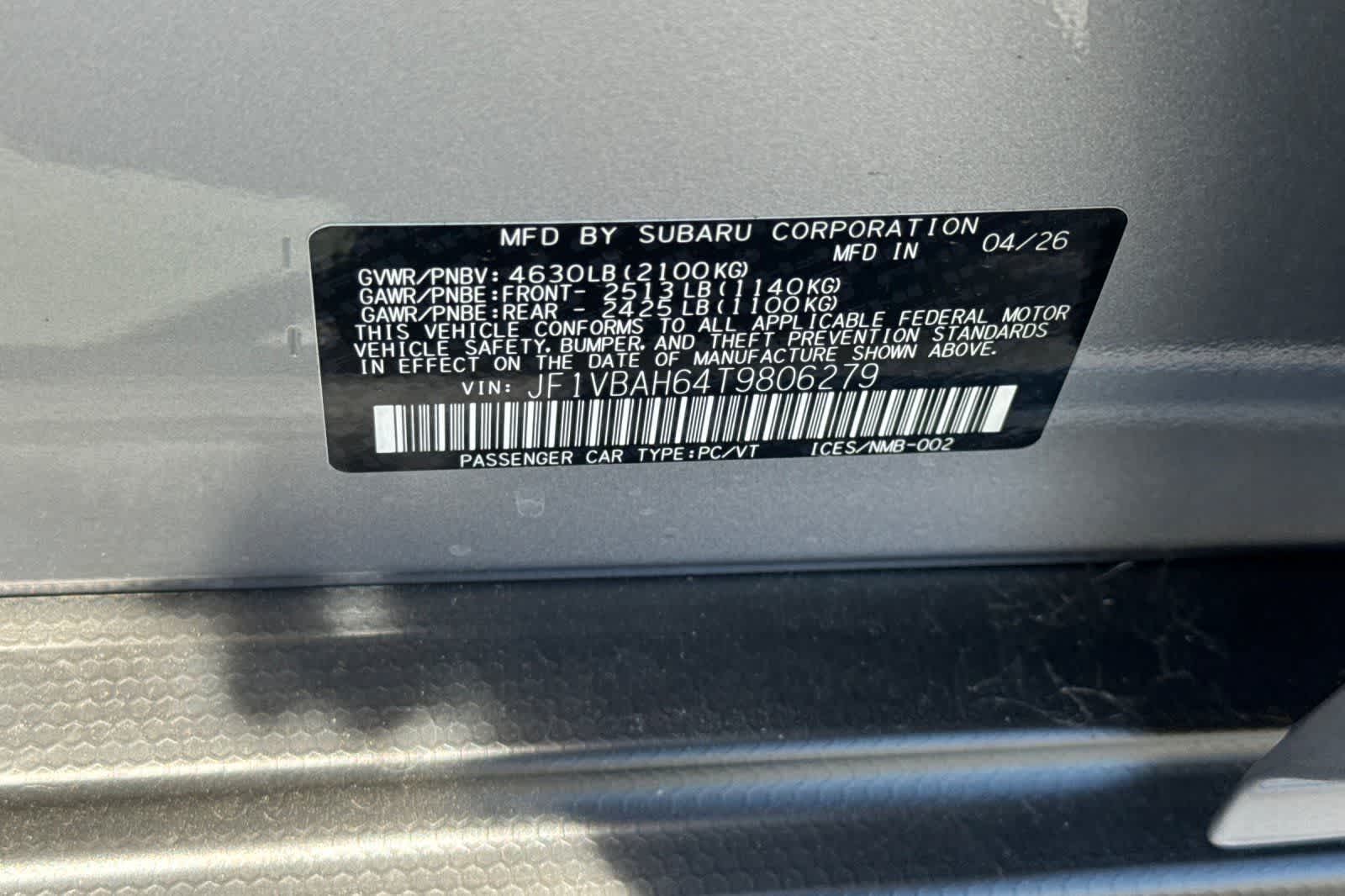2026 Subaru WRX Premium