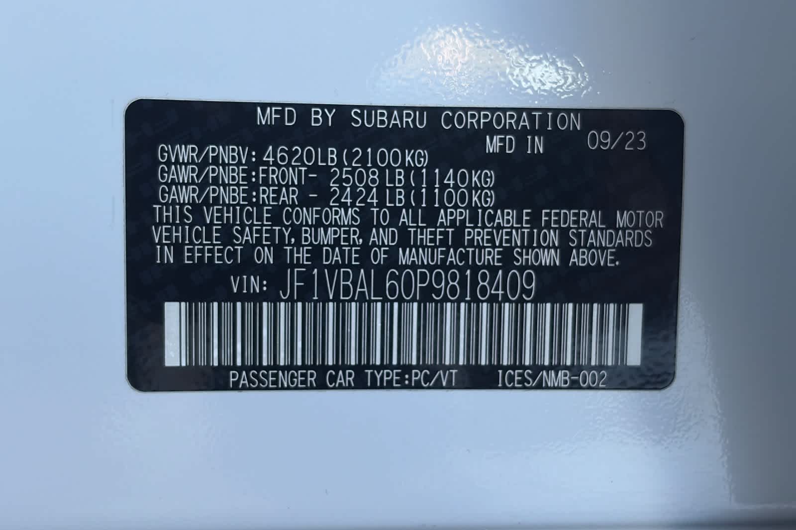2023 Subaru WRX Limited
