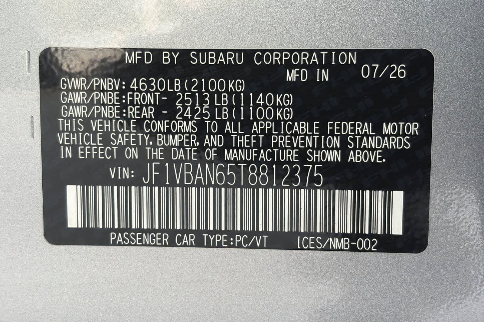 2026 Subaru WRX Limited