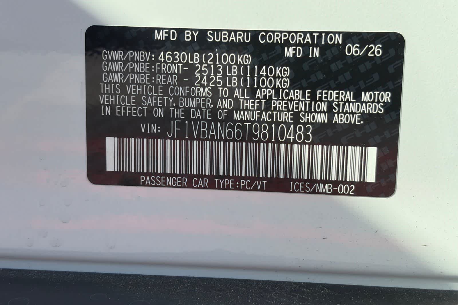 2026 Subaru WRX Limited