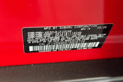 2026 Subaru WRX Limited