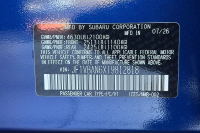 2026 Subaru WRX Limited