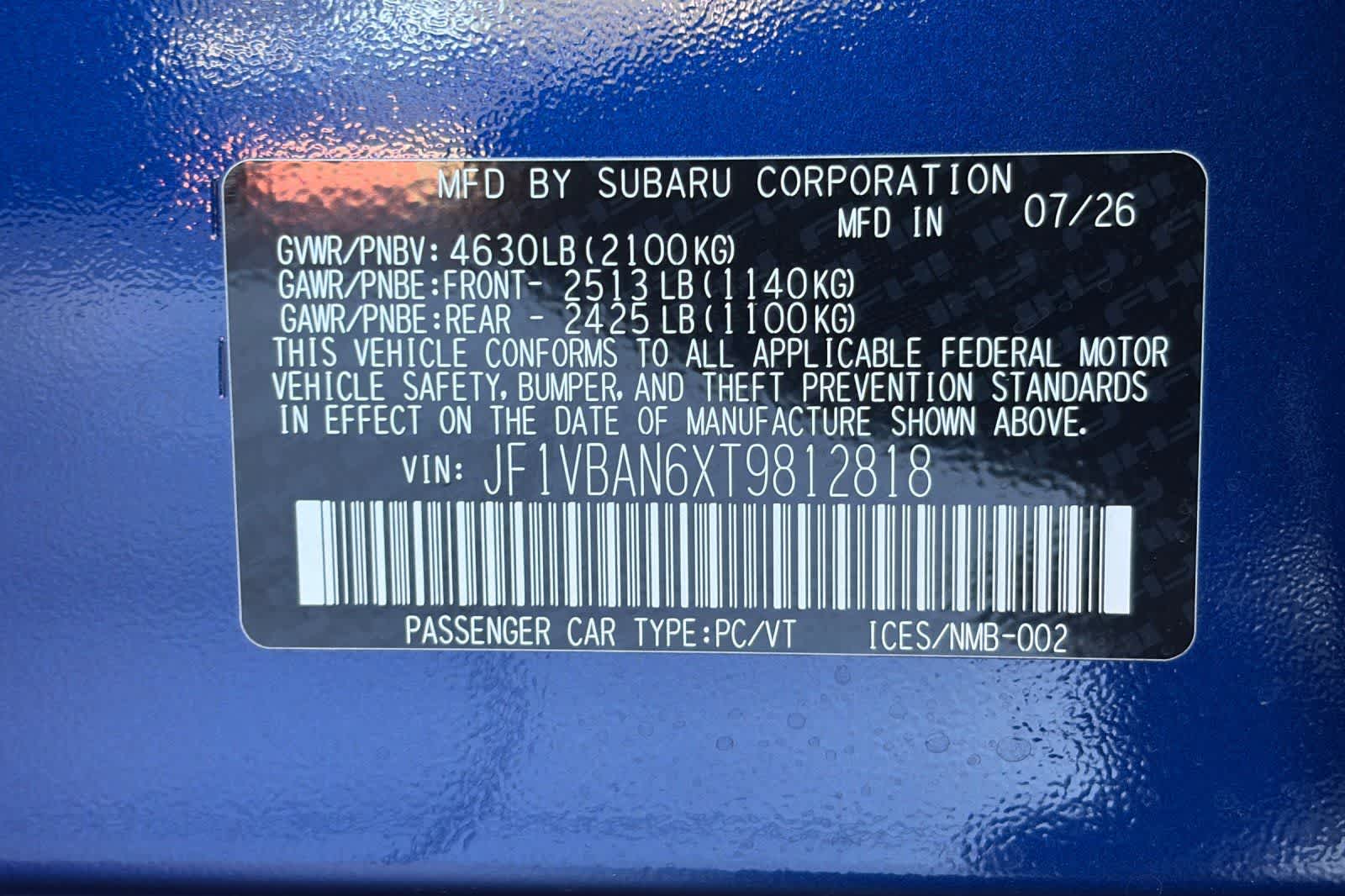2026 Subaru WRX Limited