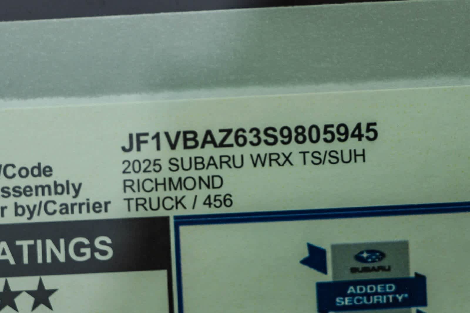 2025 Subaru WRX tS