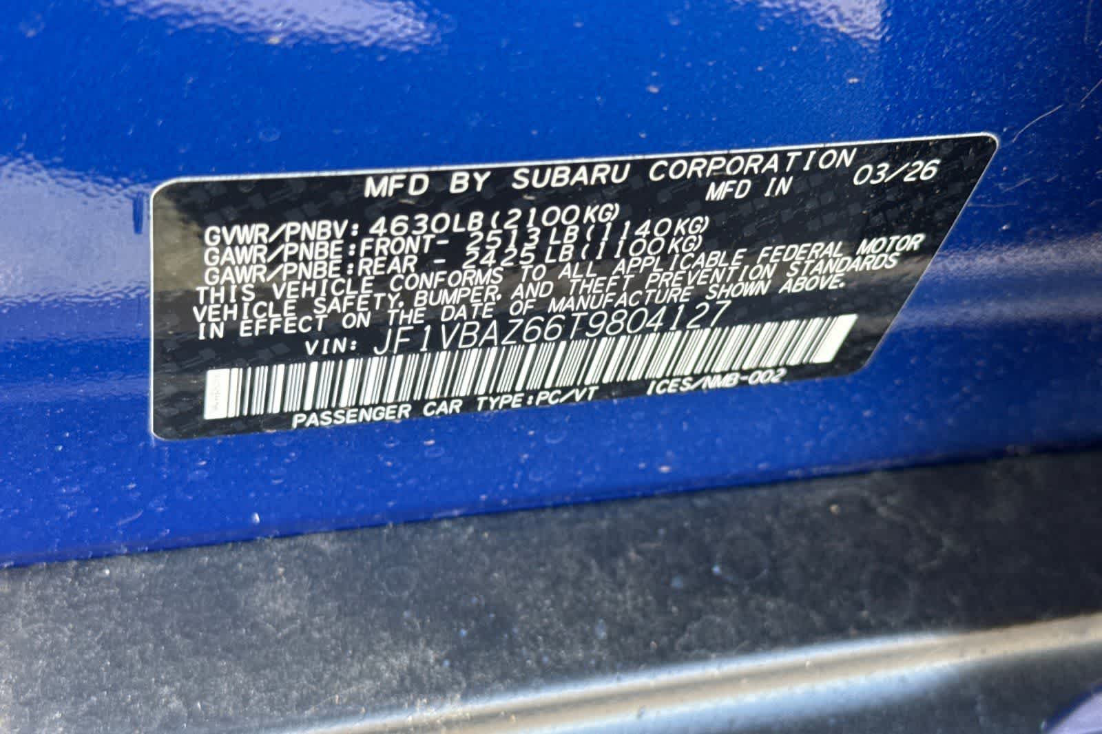 2026 Subaru WRX tS