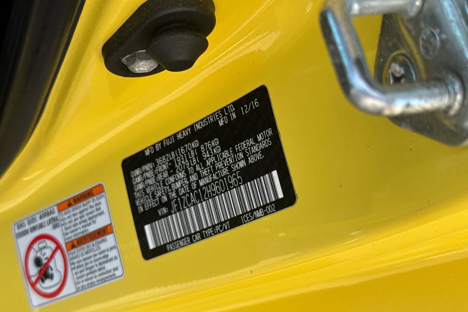 2017 Subaru BRZ Series.Yellow