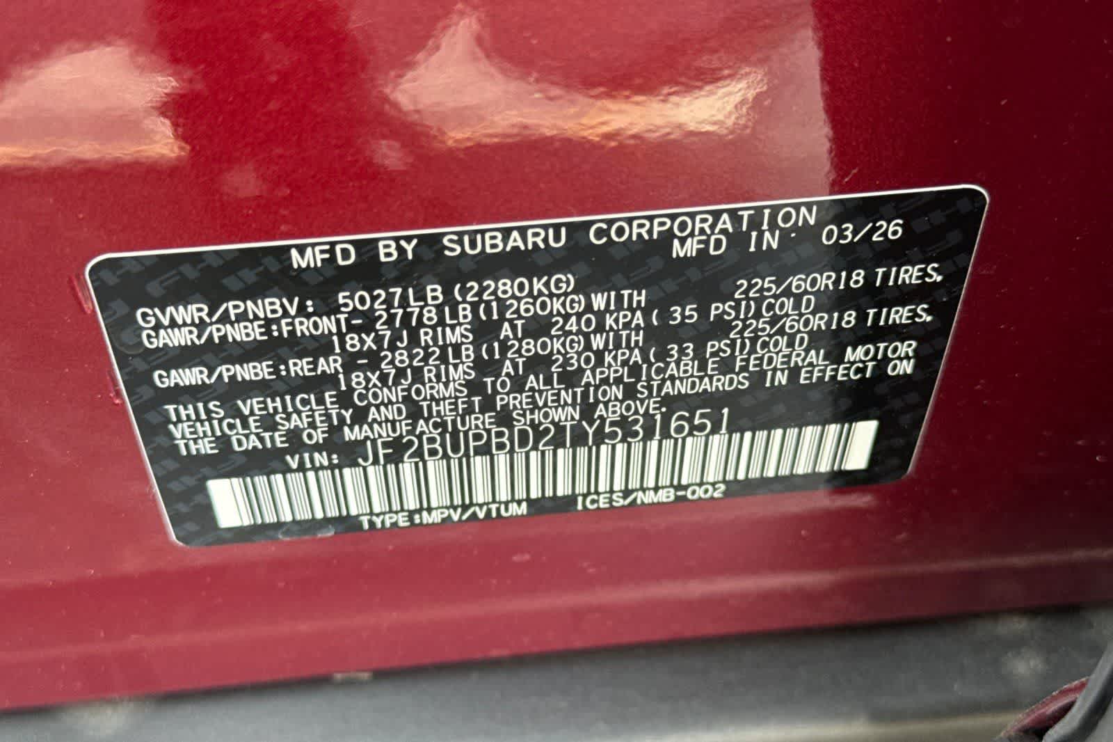 2026 Subaru Outback Premium