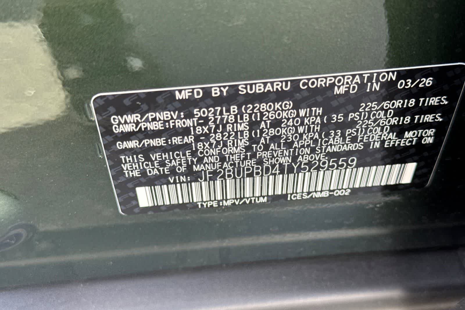 2026 Subaru Outback Premium