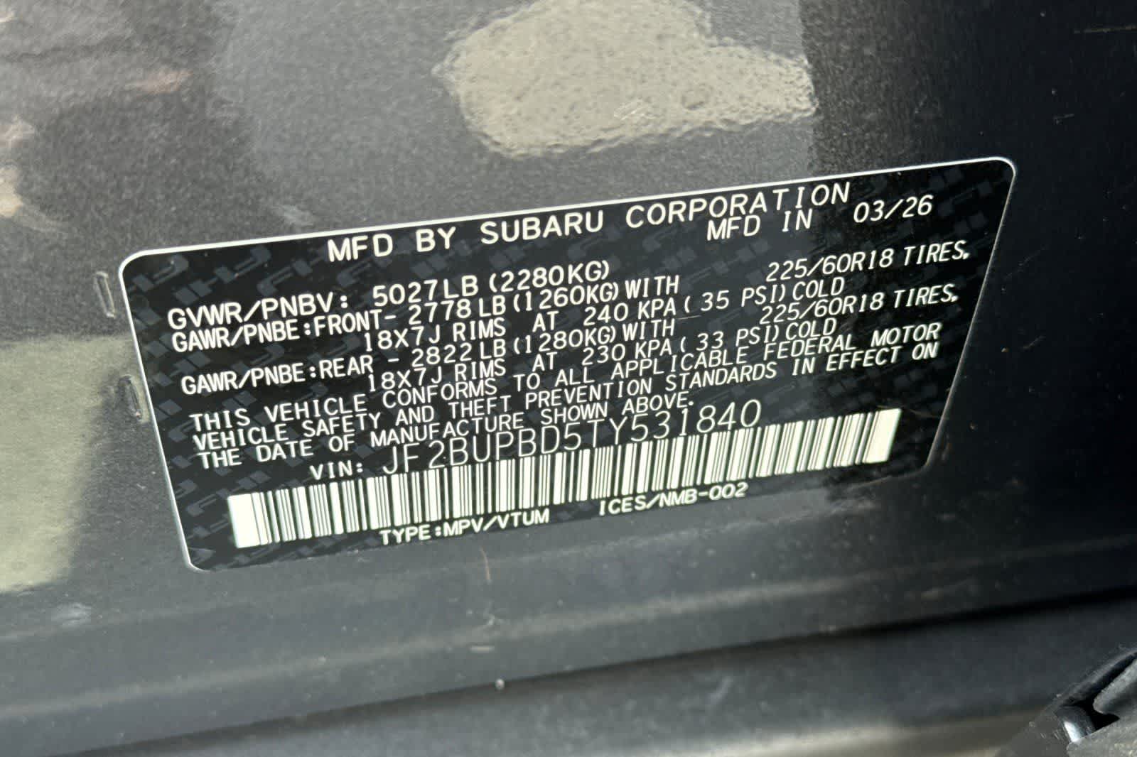 2026 Subaru Outback Premium