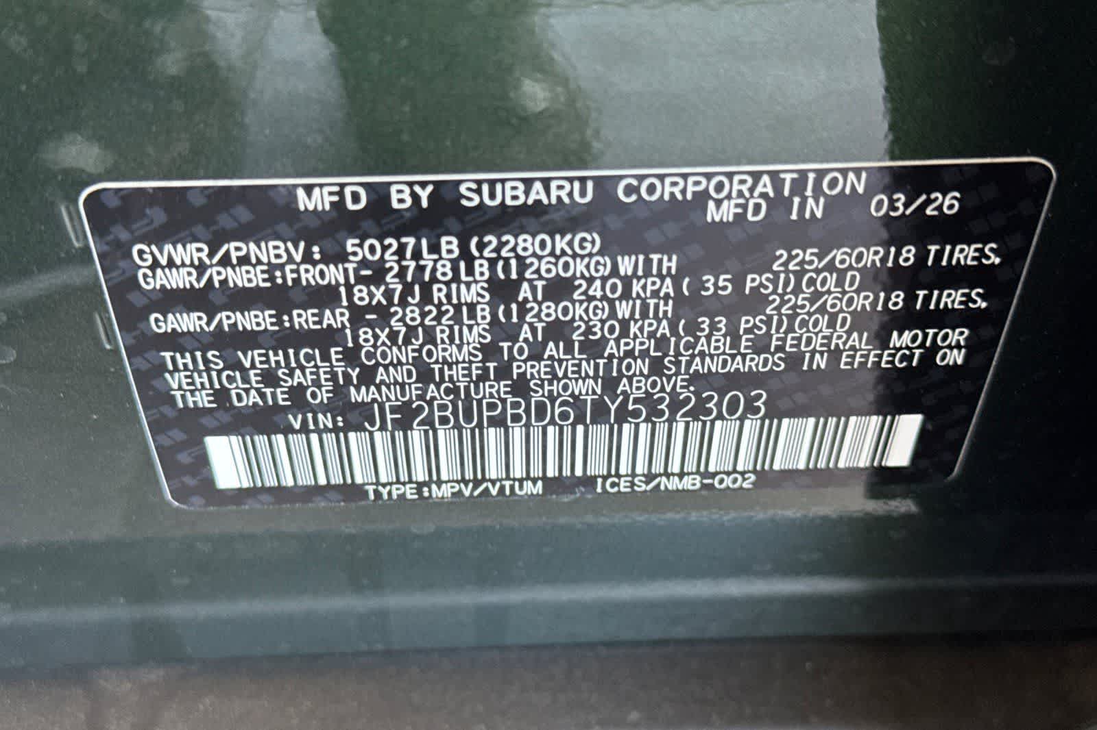 2026 Subaru Outback Premium