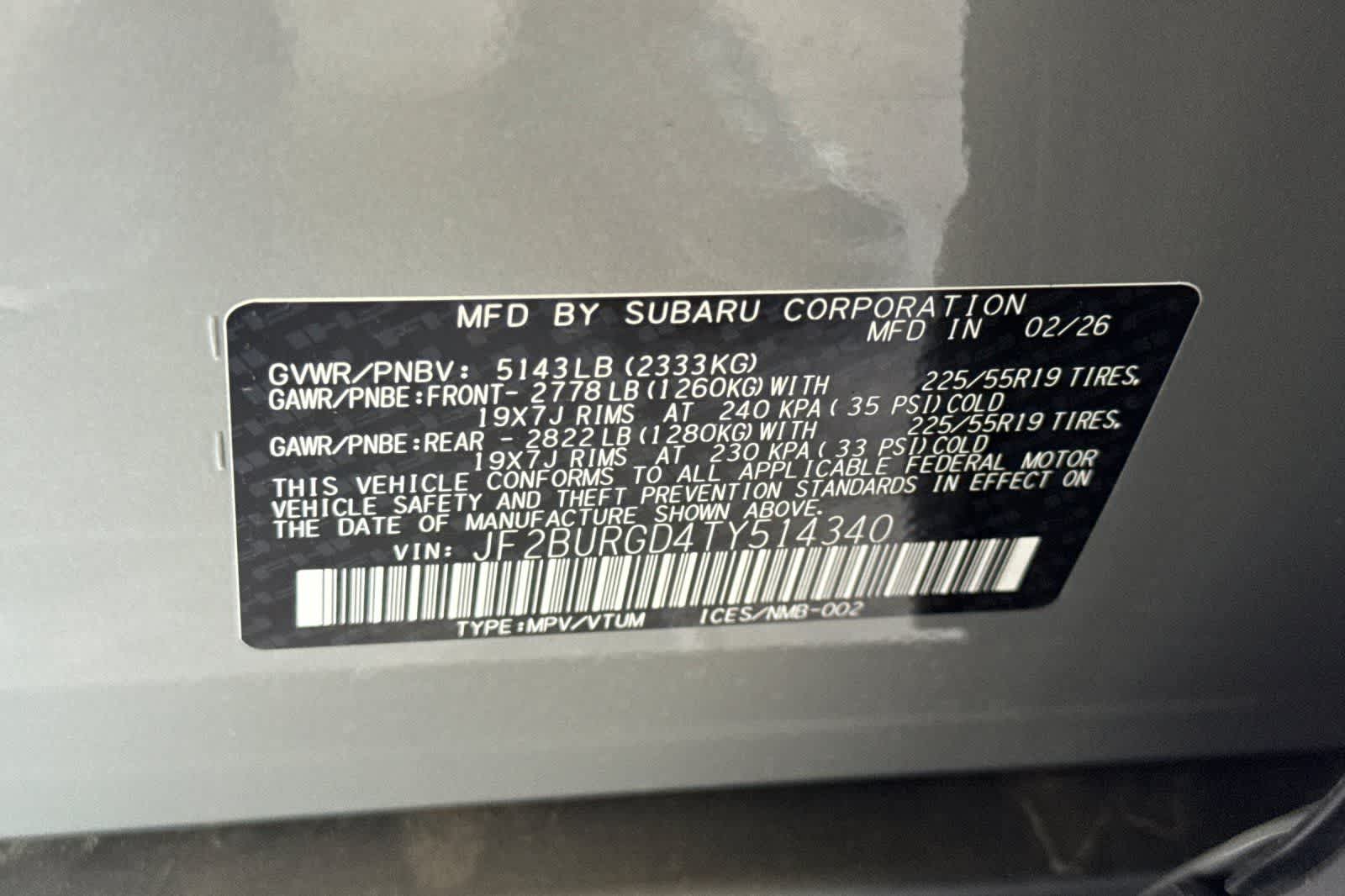 2026 Subaru Outback Limited XT