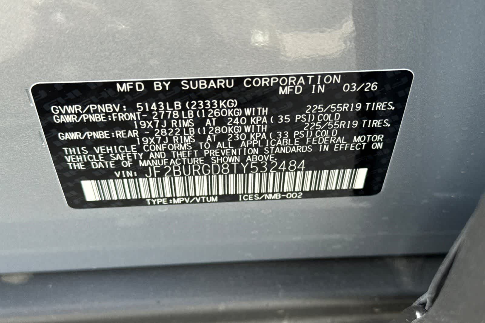 2026 Subaru Outback Limited XT