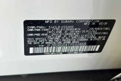 2026 Subaru Outback Limited XT