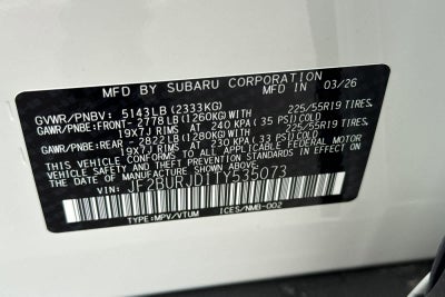 2026 Subaru Outback Touring XT