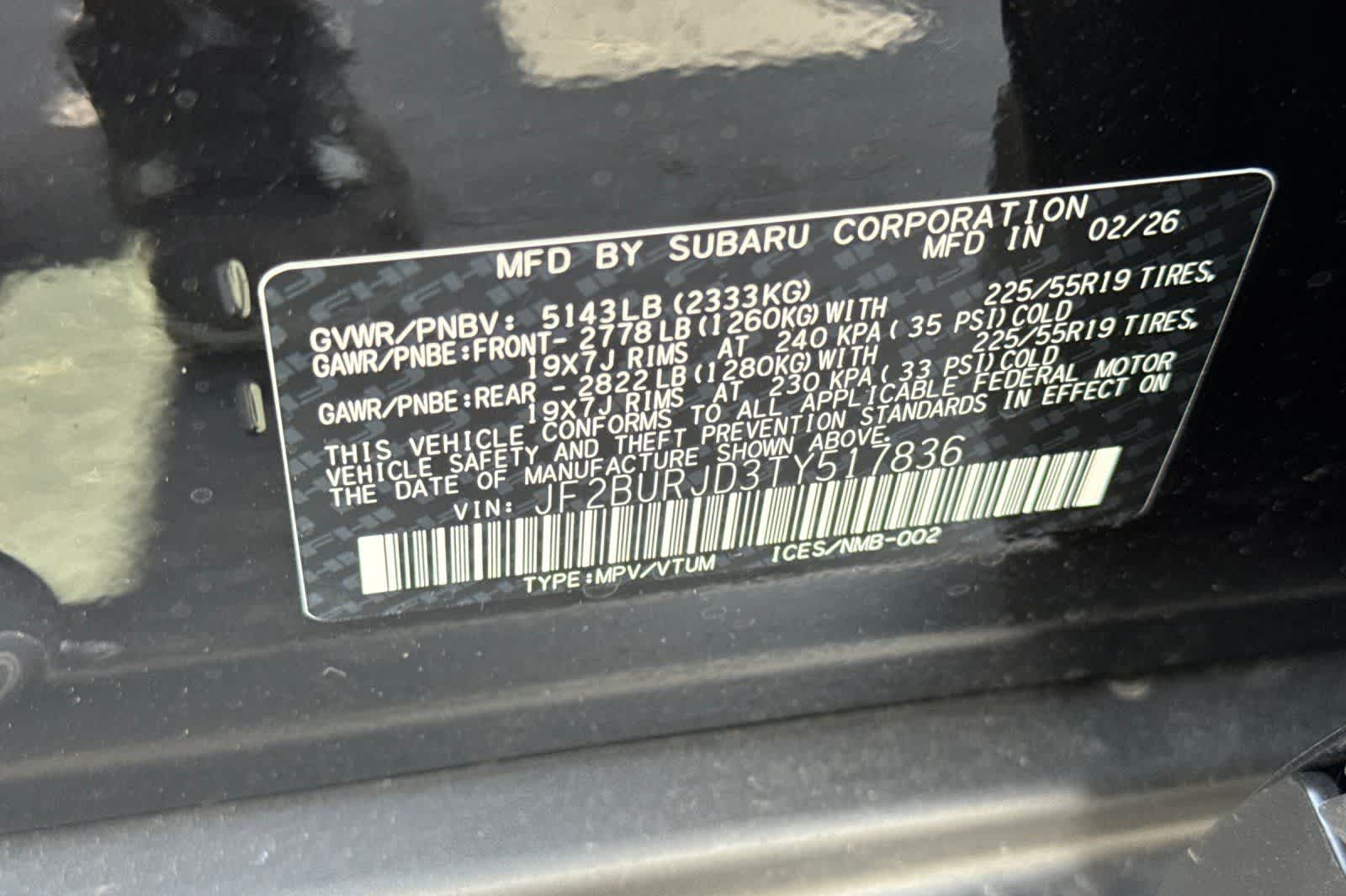 2026 Subaru Outback Touring XT