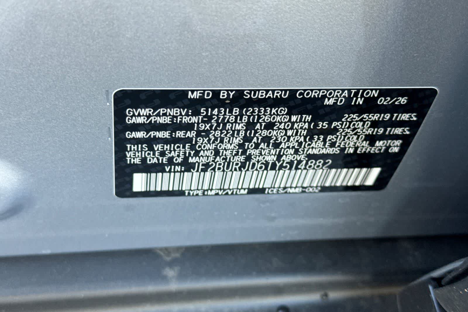 2026 Subaru Outback Touring XT
