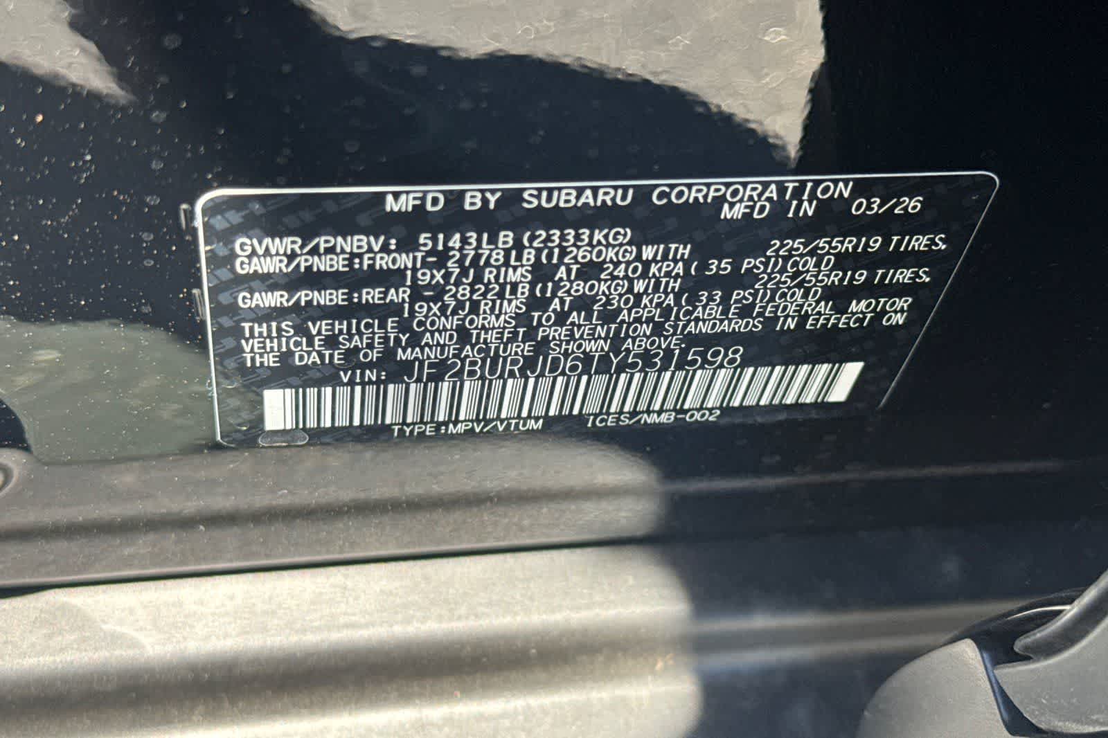 2026 Subaru Outback Touring XT