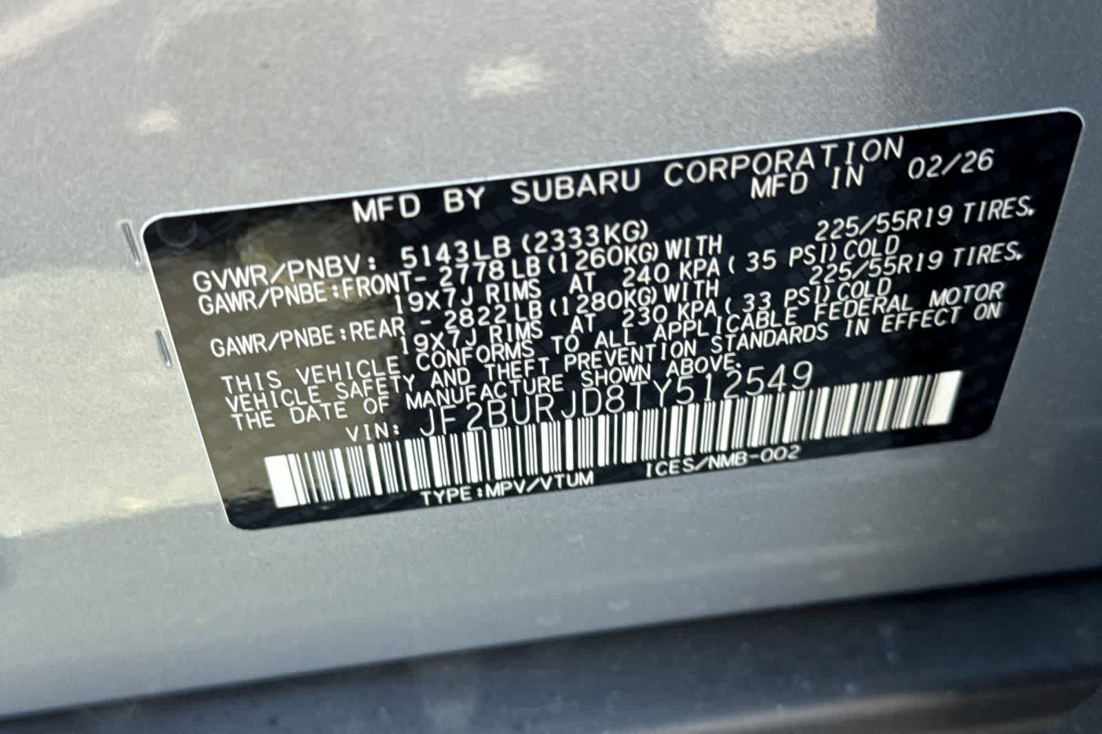 2026 Subaru Outback Touring XT