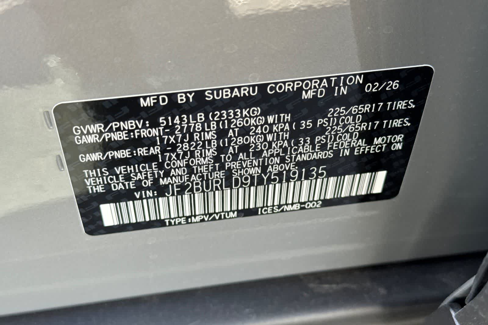 2026 Subaru Outback Wilderness