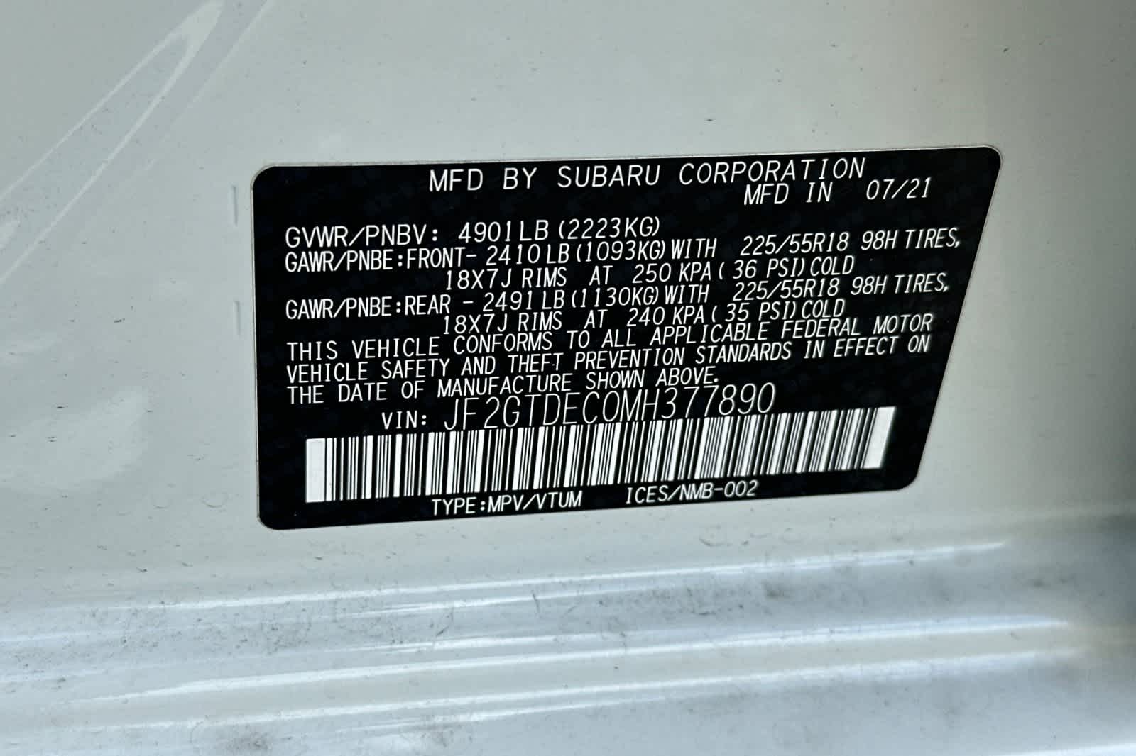 2021 Subaru Crosstrek Hybrid CVT