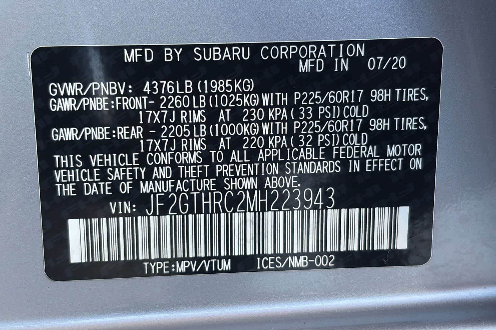 2021 Subaru Crosstrek Sport