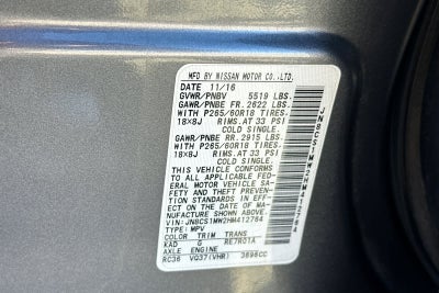 2017 INFINITI QX70 AWD