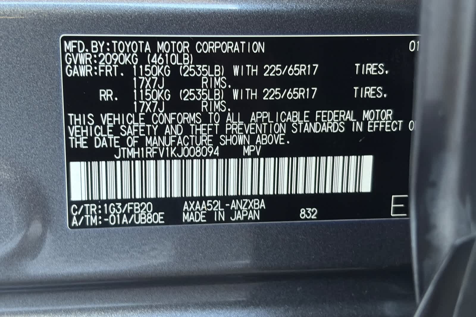2019 Toyota RAV4 LE