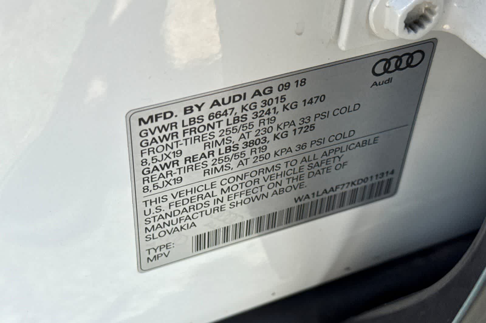2019 Audi Q7 Premium Plus