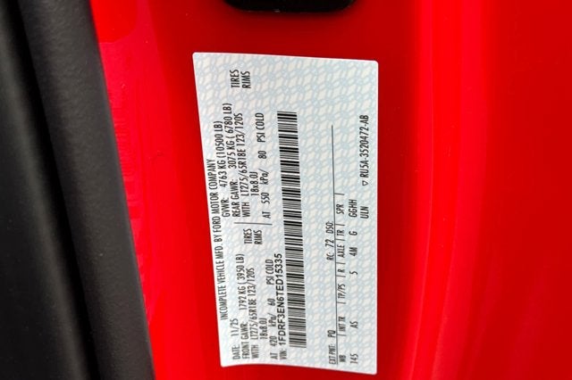 2026 Ford Super Duty F-350 SRW XL 2WD Reg Cab 145 WB 60 CA