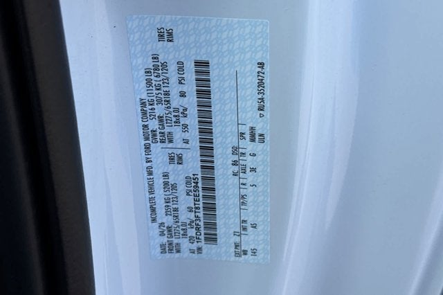 2026 Ford Super Duty F-350 SRW XL 4WD Reg Cab 145 WB 60 CA